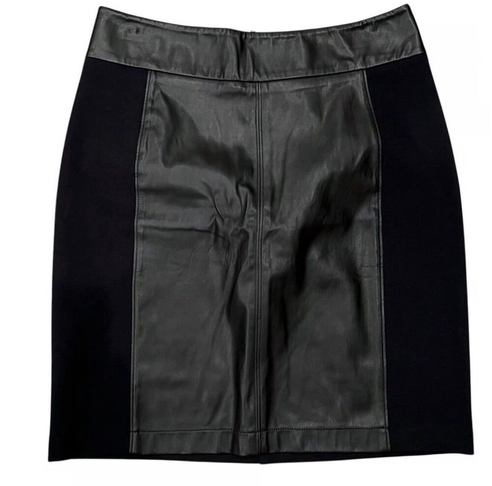 Cabi Miranda Skirt Size 2 Minimalist Office Siren Biker Chic Vegan Leather Goth